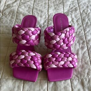 Marc Fisher Pink Braided Women's Sandals